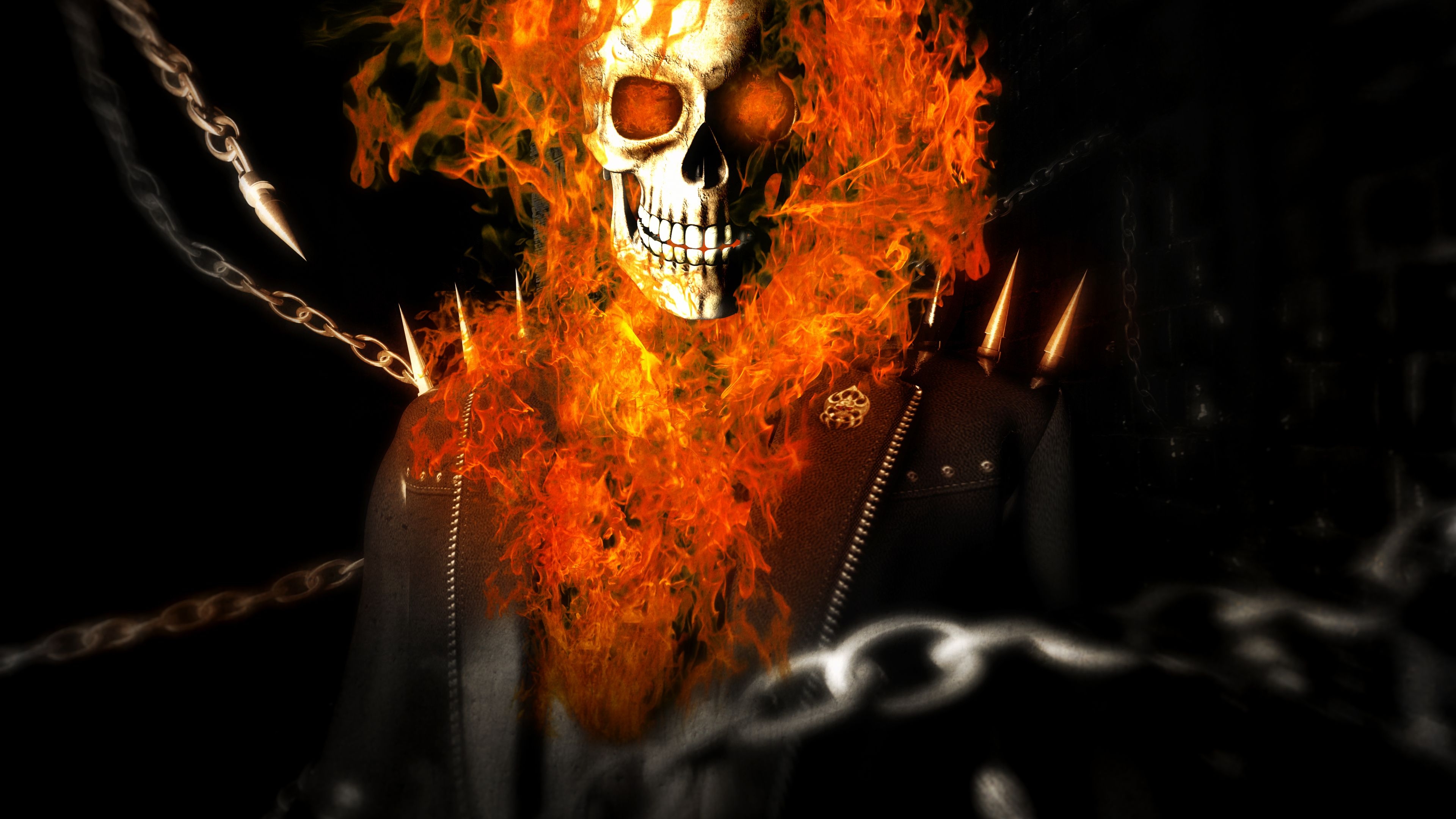 3840x2160 Wallpaper 4k Ghost Rider Art 4k 4k Wallpaper, Artist Wallpaper, Artwork Wallpaper, Wallpaper, Ghost Rider Wallpaper, Hd Wallpaper, Desktop