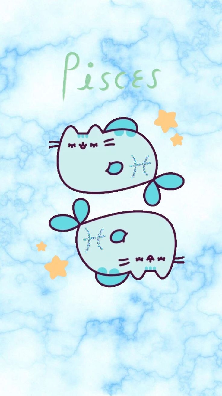 740x1310 Pisces pusheen. Pusheen cute, Pusheen, Cat doodle, Phone