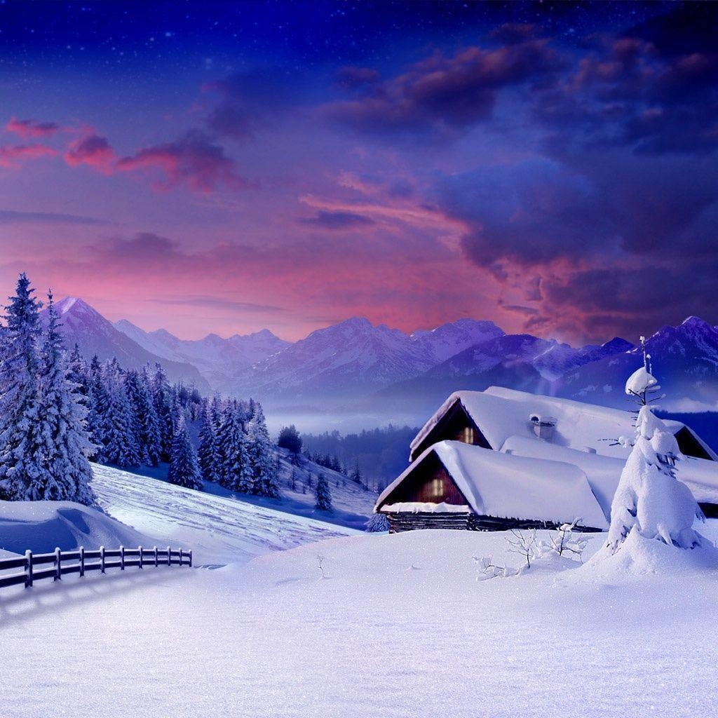 1030x1030 Snowy Scenery iPad Wallpaper Download. iPhone Wallpaper, iPad, Phone