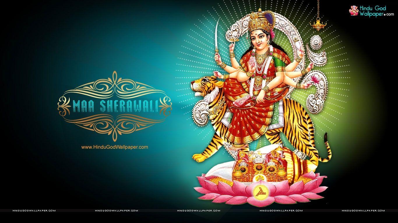 1370x770 Free Maa Sherawali wallpaper for desktop download with HD, Desktop