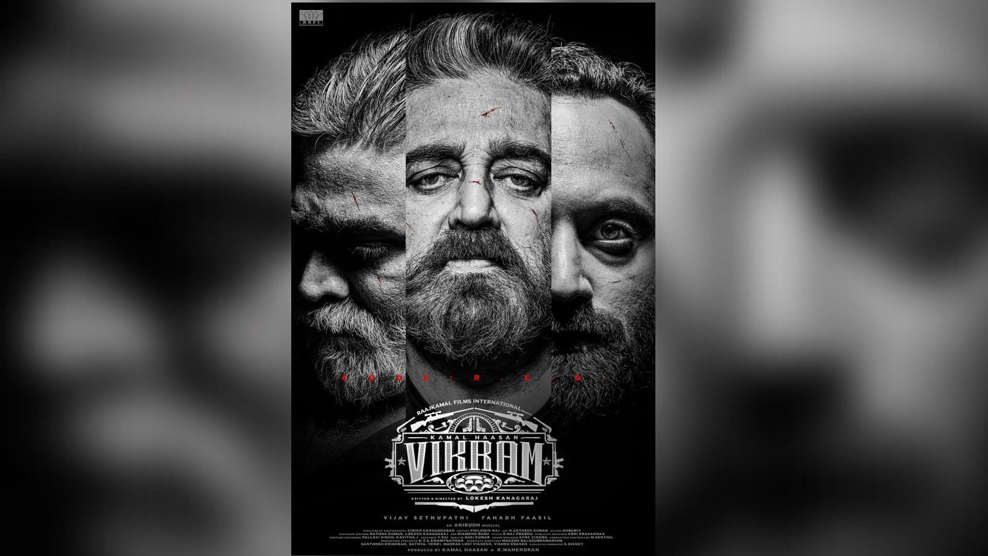 1920x1080 First Look of Kamal Haasan, Fahadh Faasil & Sethupathi's 'Vikram' Unveiled, Desktop