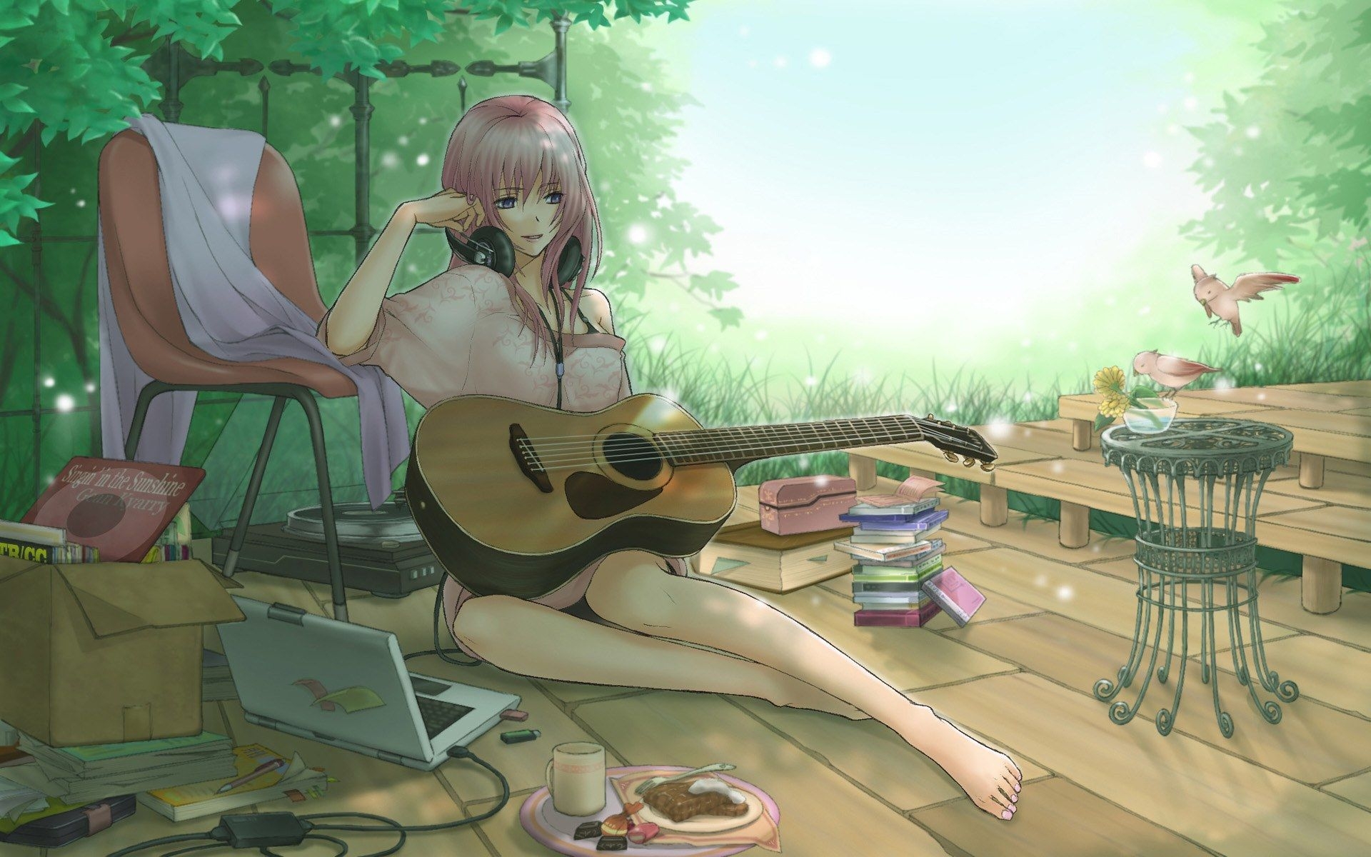 1920x1200 Effect guitar girl anime desktop wallpaper, Desktop