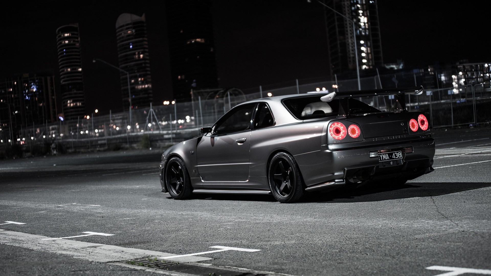 1920x1080 Nissan Skyline GT R R34 Night Â Holy Drift, Desktop