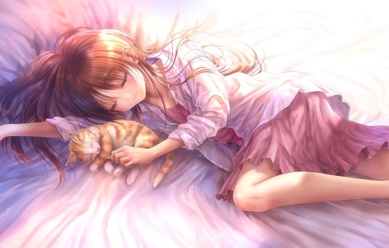 1340x850 Sleeping Anime Wallpaper Free Sleeping Anime Background, Desktop