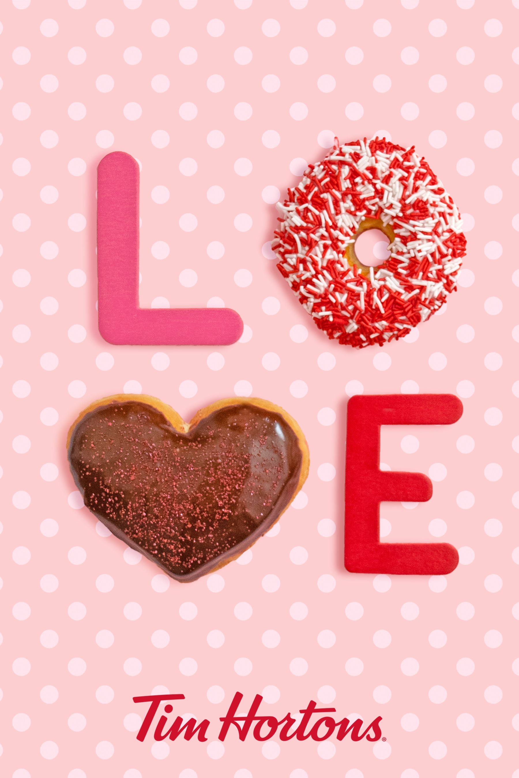 1800x2700 Celebrate Valentine's Day with Tim Hortons! See our board for more donut inspiration. Cute valentines day ideas, Valentine decorations, Valentines, Phone