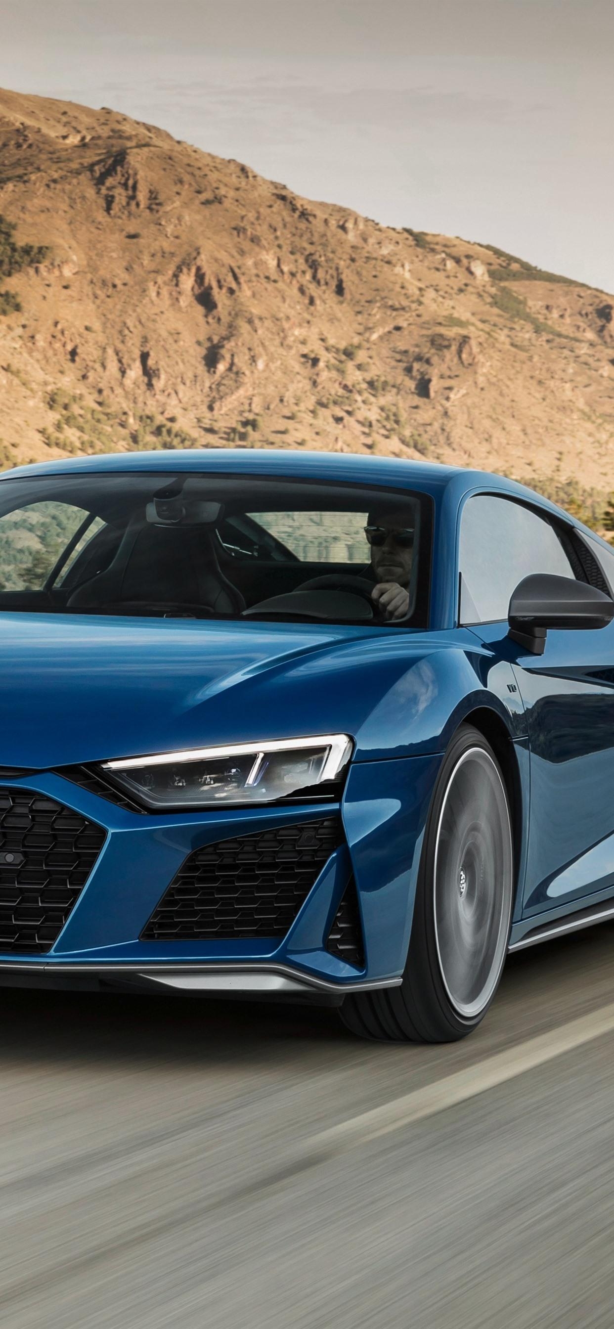 1250x2690 Audi R8 2019 blue car speed  iPhone XS Max wallpaper, Phone