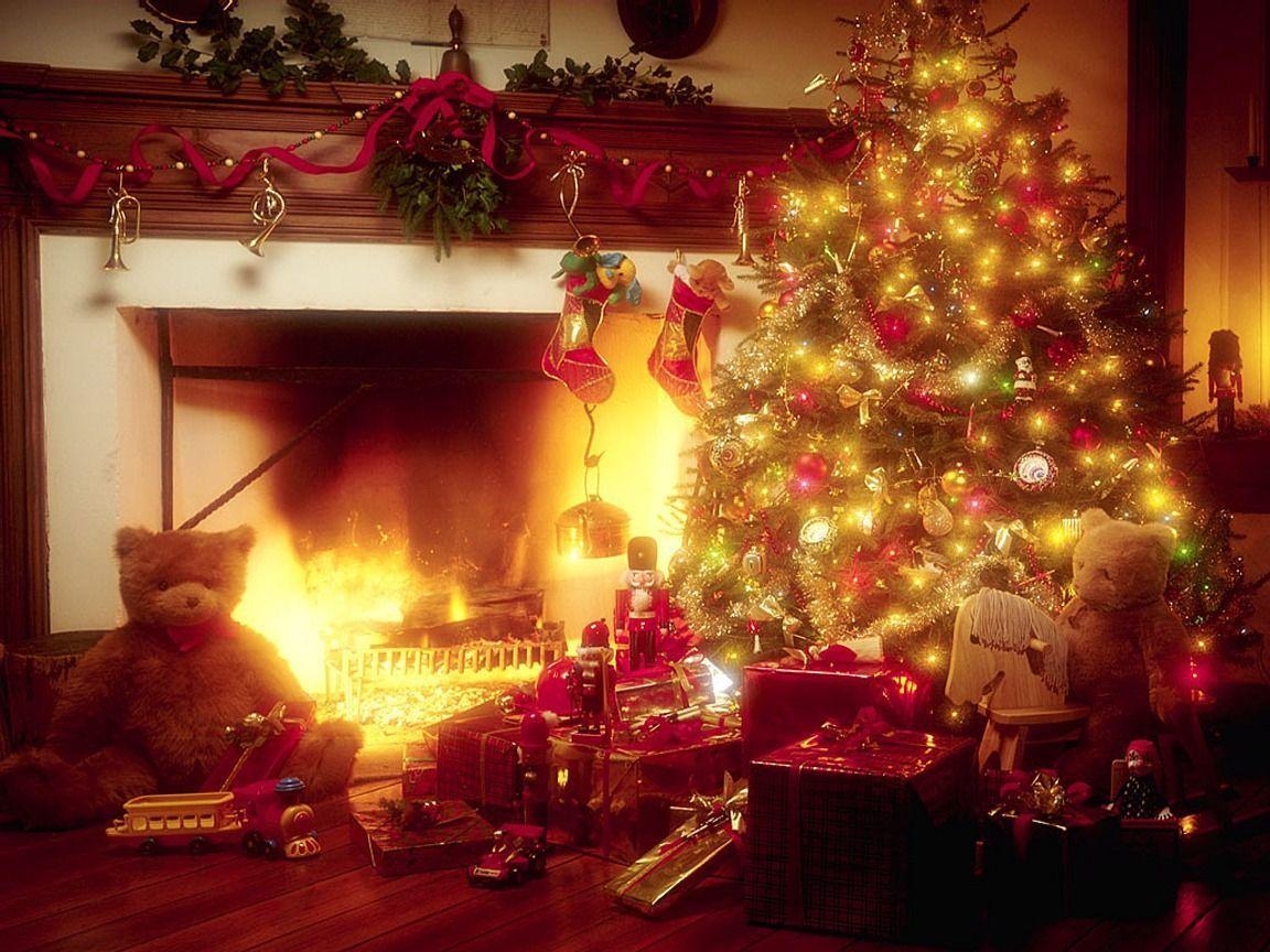 1160x870 Free download christmas tree and fireplace wallpaper, Desktop