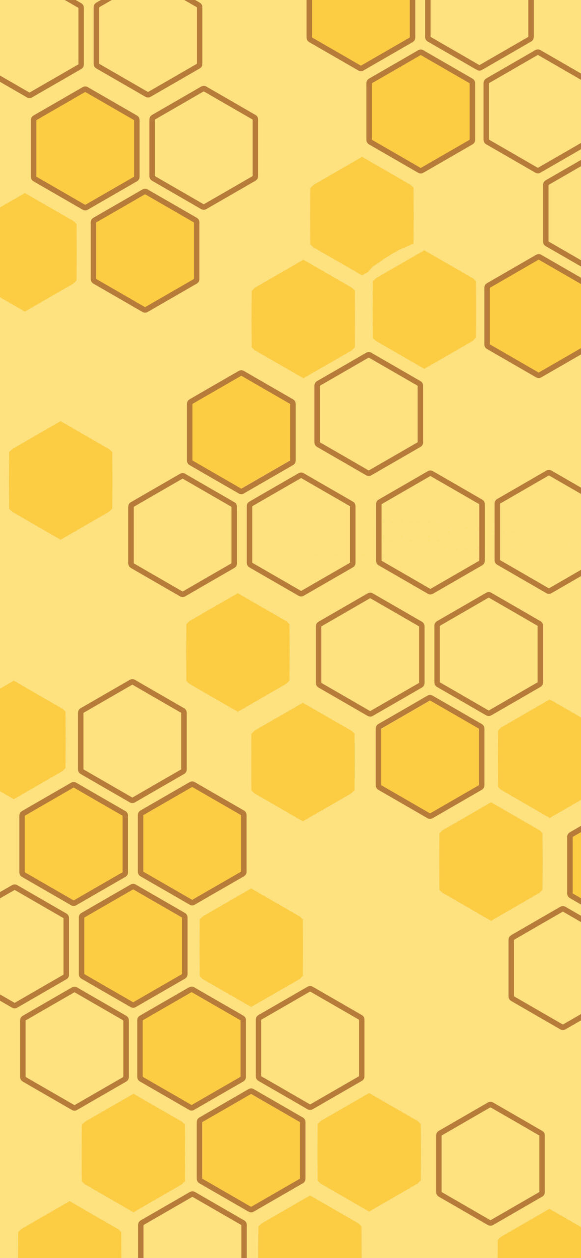 1190x2560 Bees Honeycomb Yellow Wallpaper, Phone