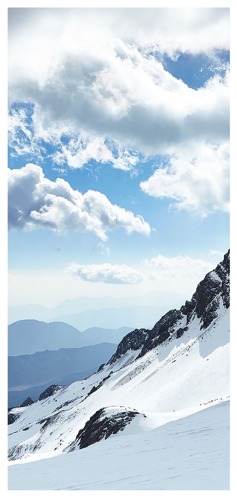 810x1700 snow mountain scenery mobile phone wallpaper background image, Phone