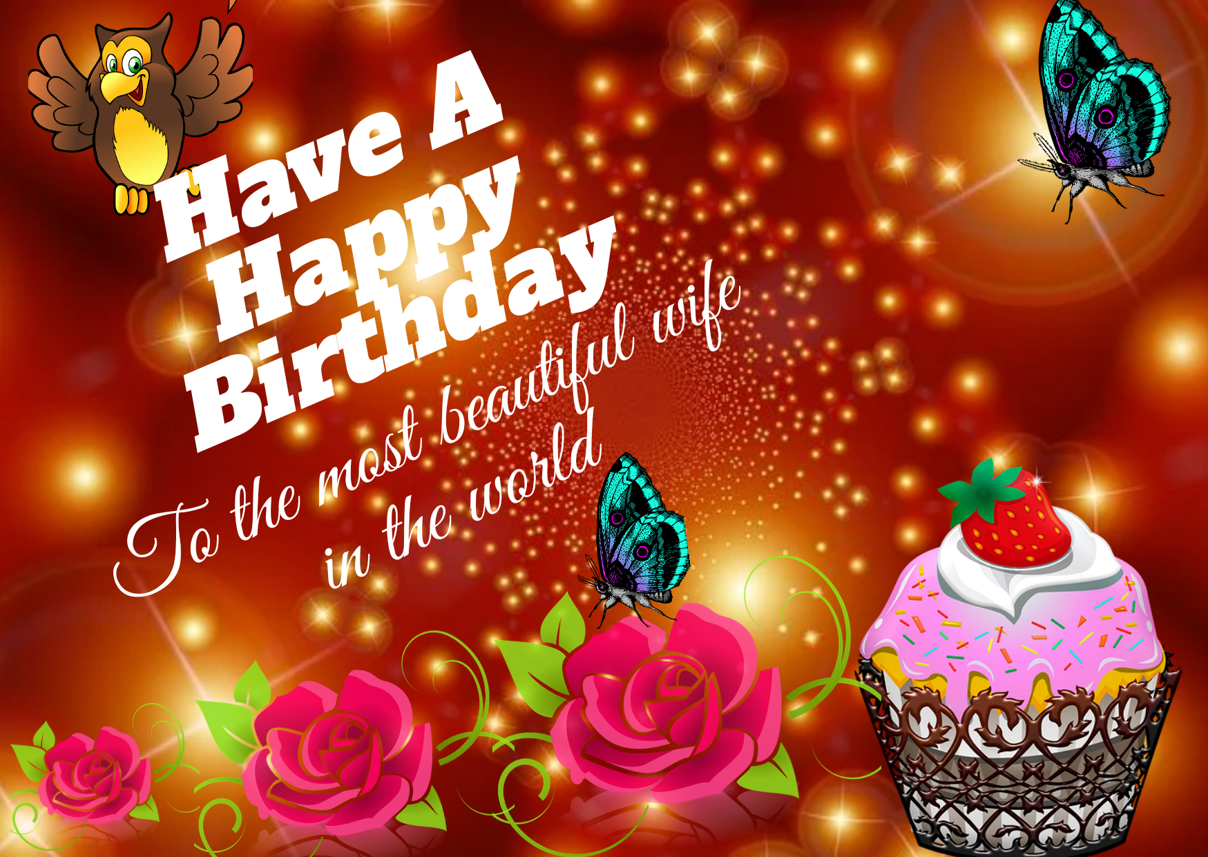 1750x1250 Best Beautiful Happy Birthday Wishes for wife In English, whatsaap birthday Wishes image for Wife free, Desktop