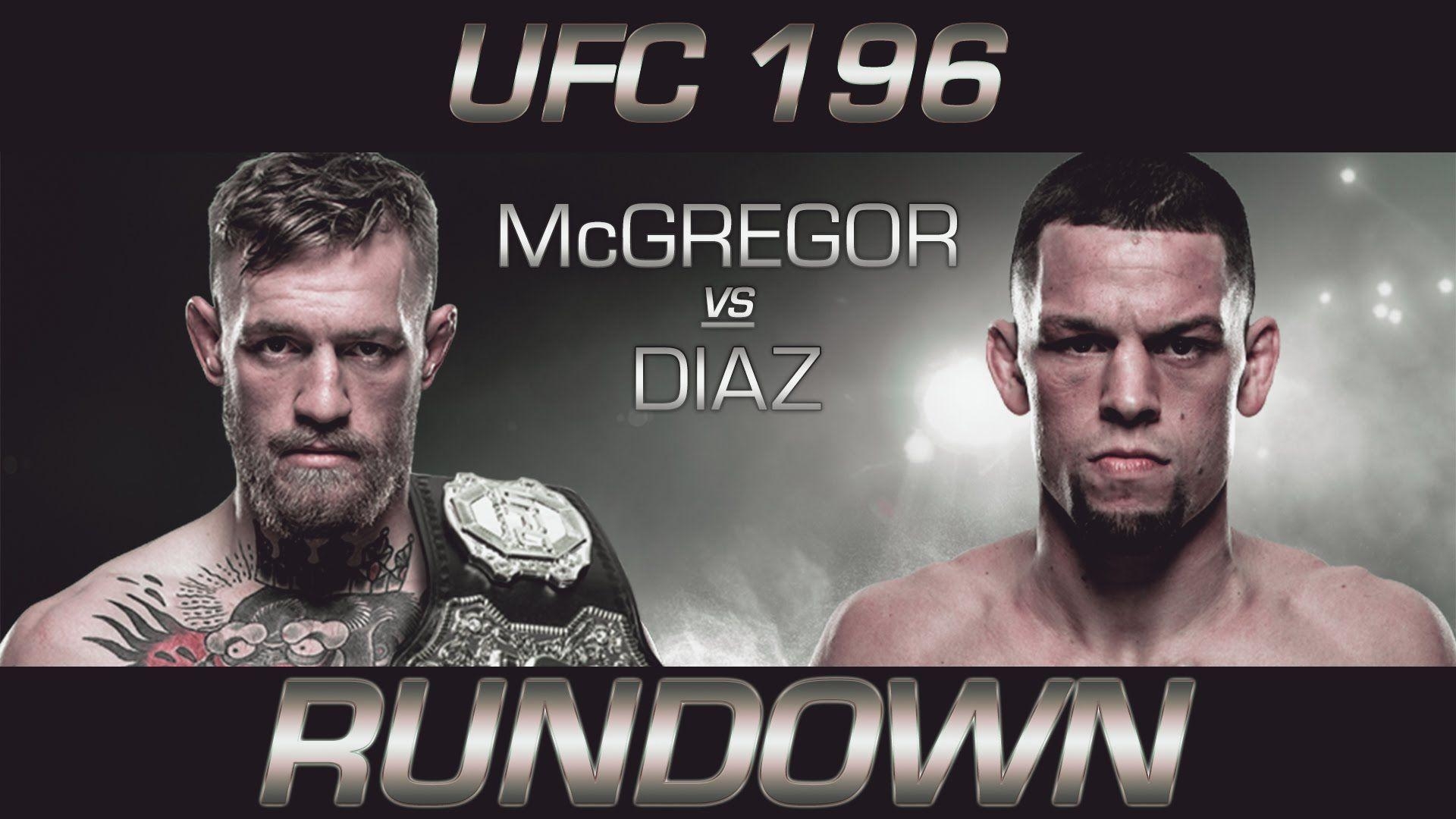 1920x1080 RUNDOWN McGregor vs Nate Diaz #UFC196, Desktop