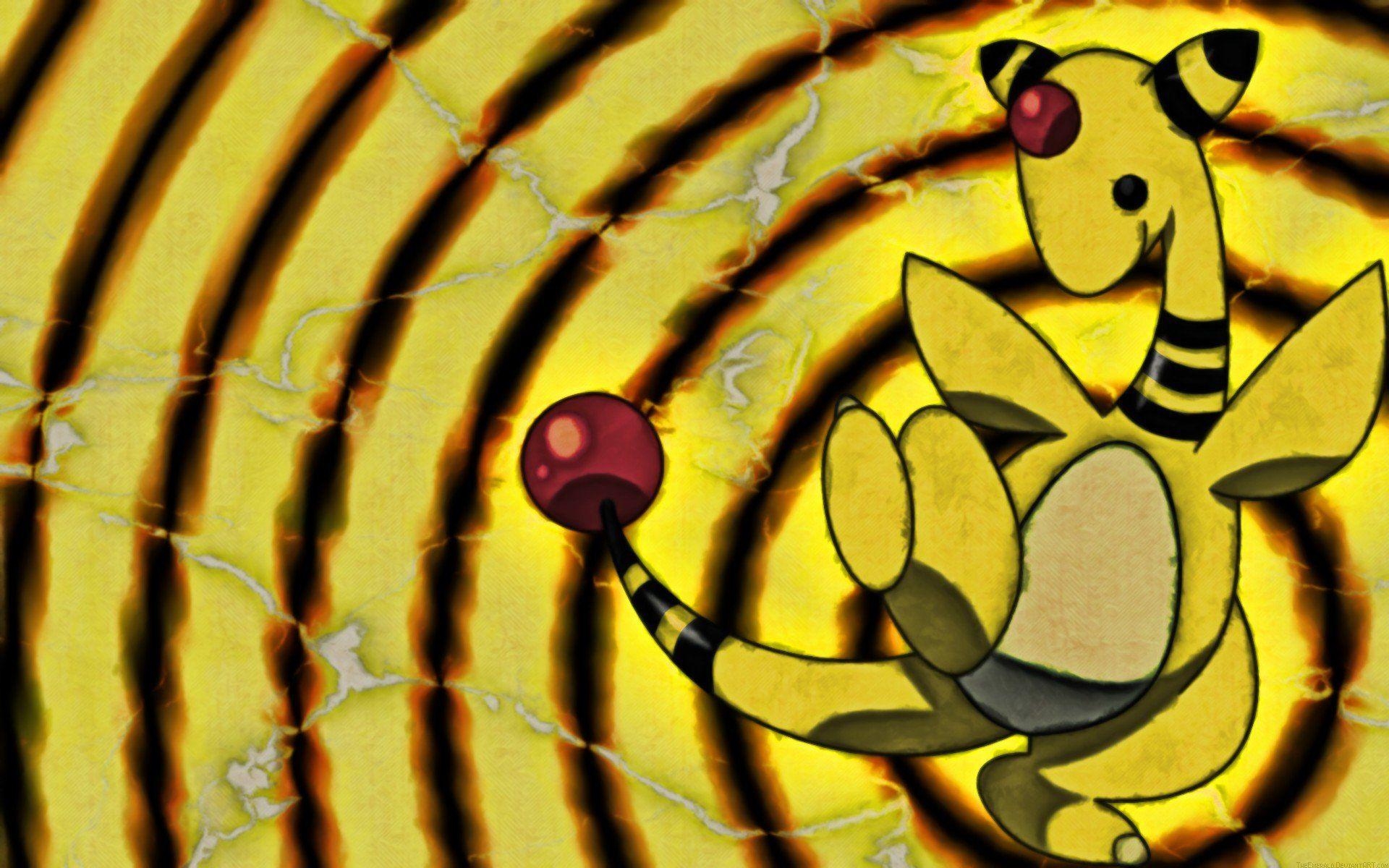 1920x1200 Pokemon, Electricity, Ampharos, Yellow, Black HD Wallpaper, Desktop