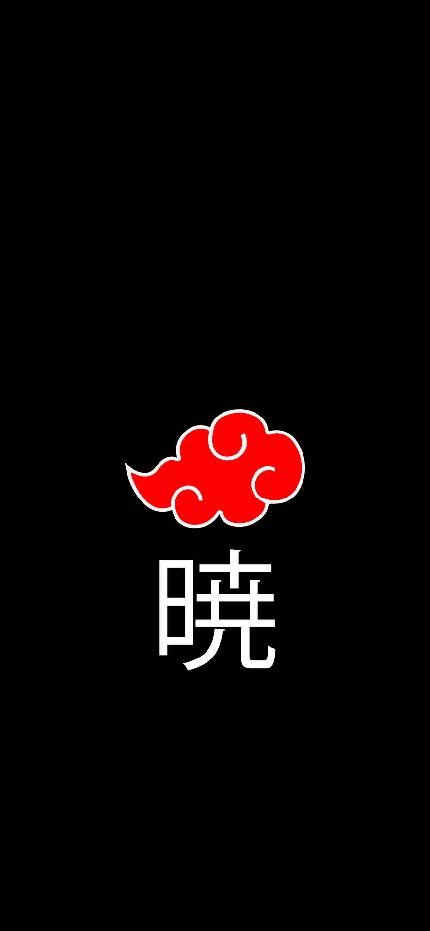 890x1920 Download Kanji Akatsuki Cloud iPhone Wallpaper, Phone