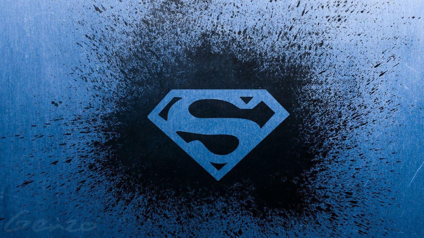 1370x770 Superman logo wide wallpaper 2, Desktop