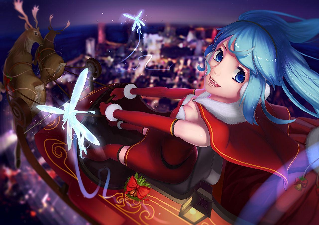 1280x910 Photo Vocaloid Fairy Christmas Girls Anime Holidays, Desktop