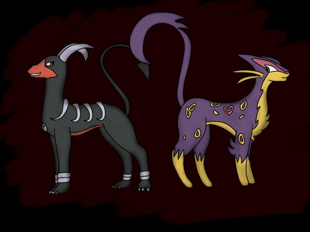 1030x770 Houndoom and Liepard, Desktop