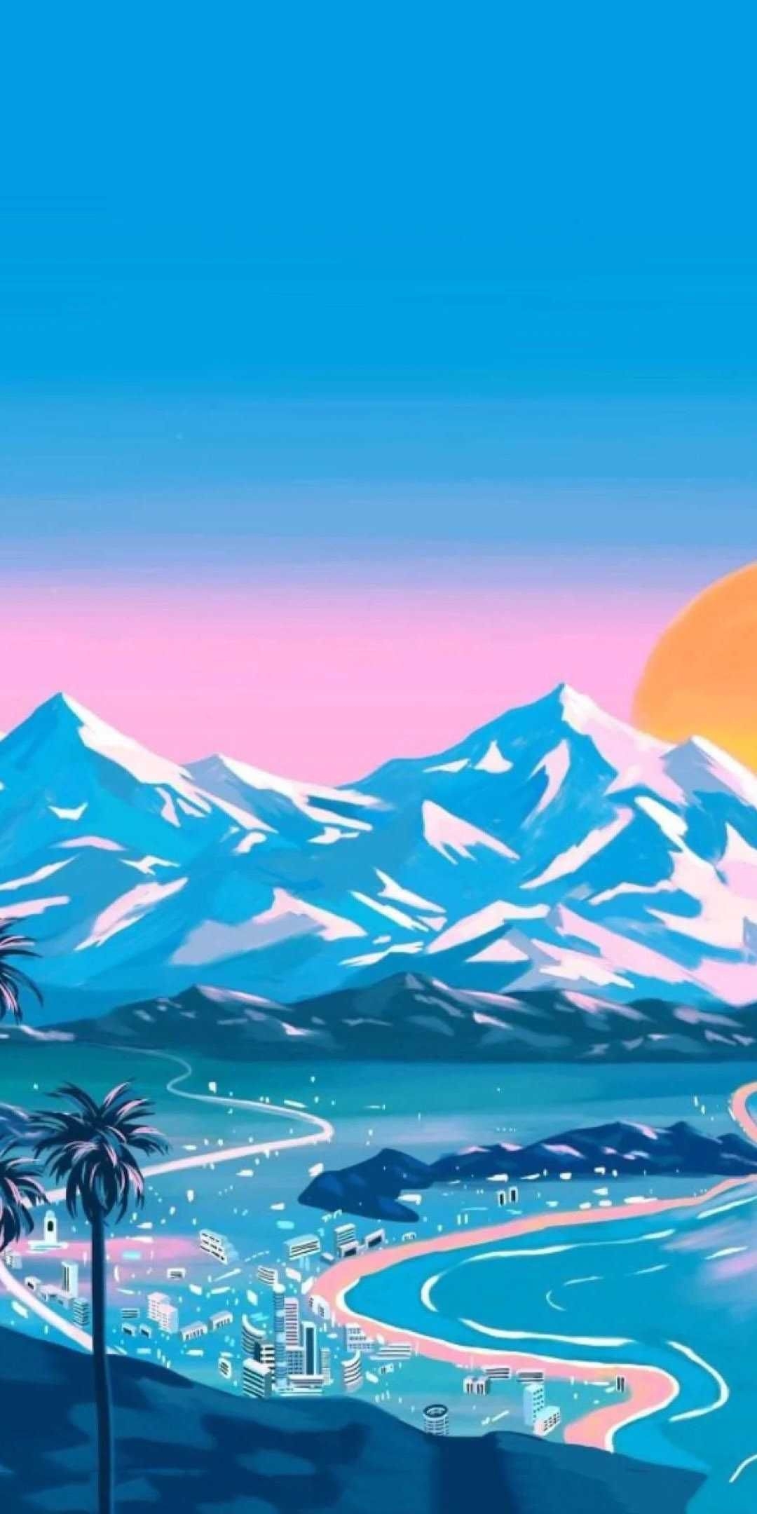 1080x2160 Hiroshi Nagai Wallpaper Discover more Art, Hiroshi Nagai, Illustration, Nagai Art, Nagai Paintings wallpaper.. Painting wallpaper, Wallpaper, Wallpaper downloads, Phone