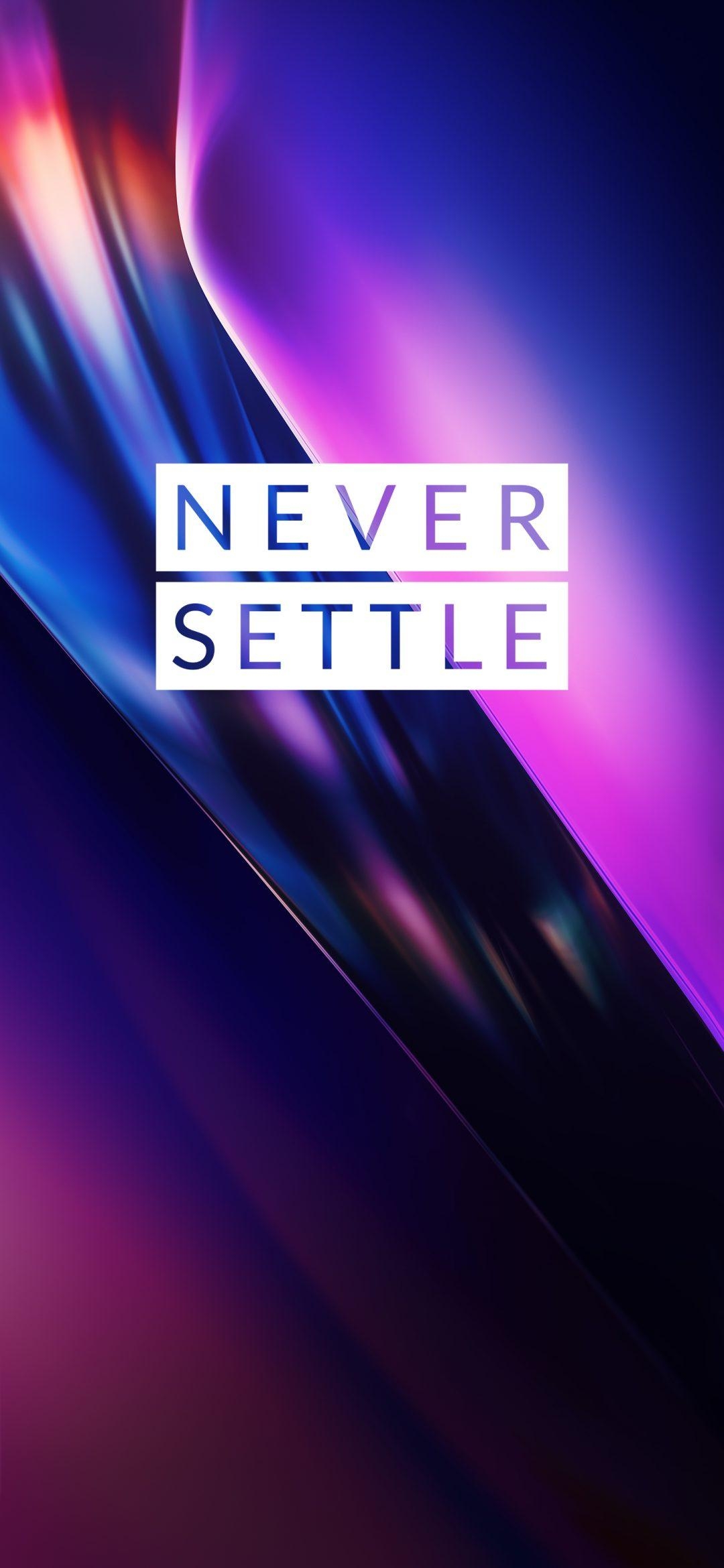 1080x2340 OnePlus 7T Wallpaper & Live Wallpaper 4K, Never Settle, Phone