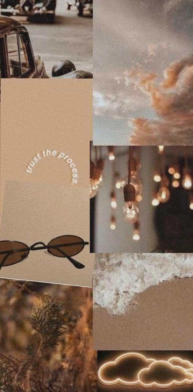 630x1280 Brown Aesthetic Wallpaper, Phone