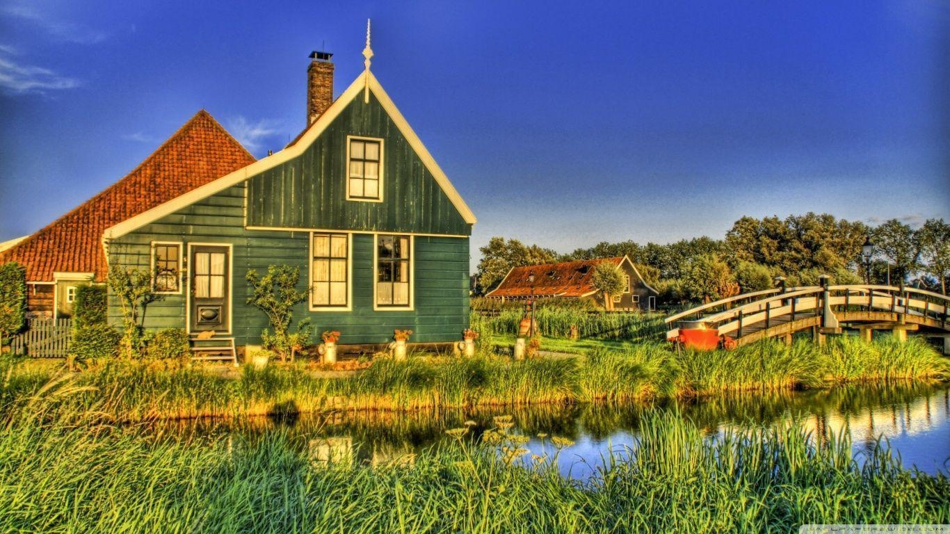 1370x770 Holland Farmhouse HD desktop wallpaper, High Definition, Desktop