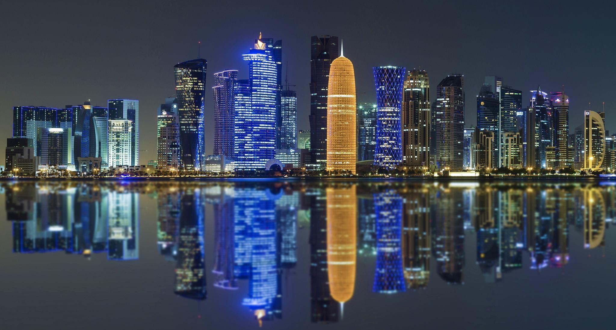 2050x1100 RedditPics Skyline, Qatar. Reddit Pics, the best, Desktop