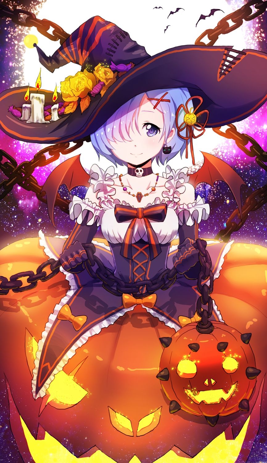 870x1500 Perfect Anime Halloween Wallpaper Re Zero Image, Phone