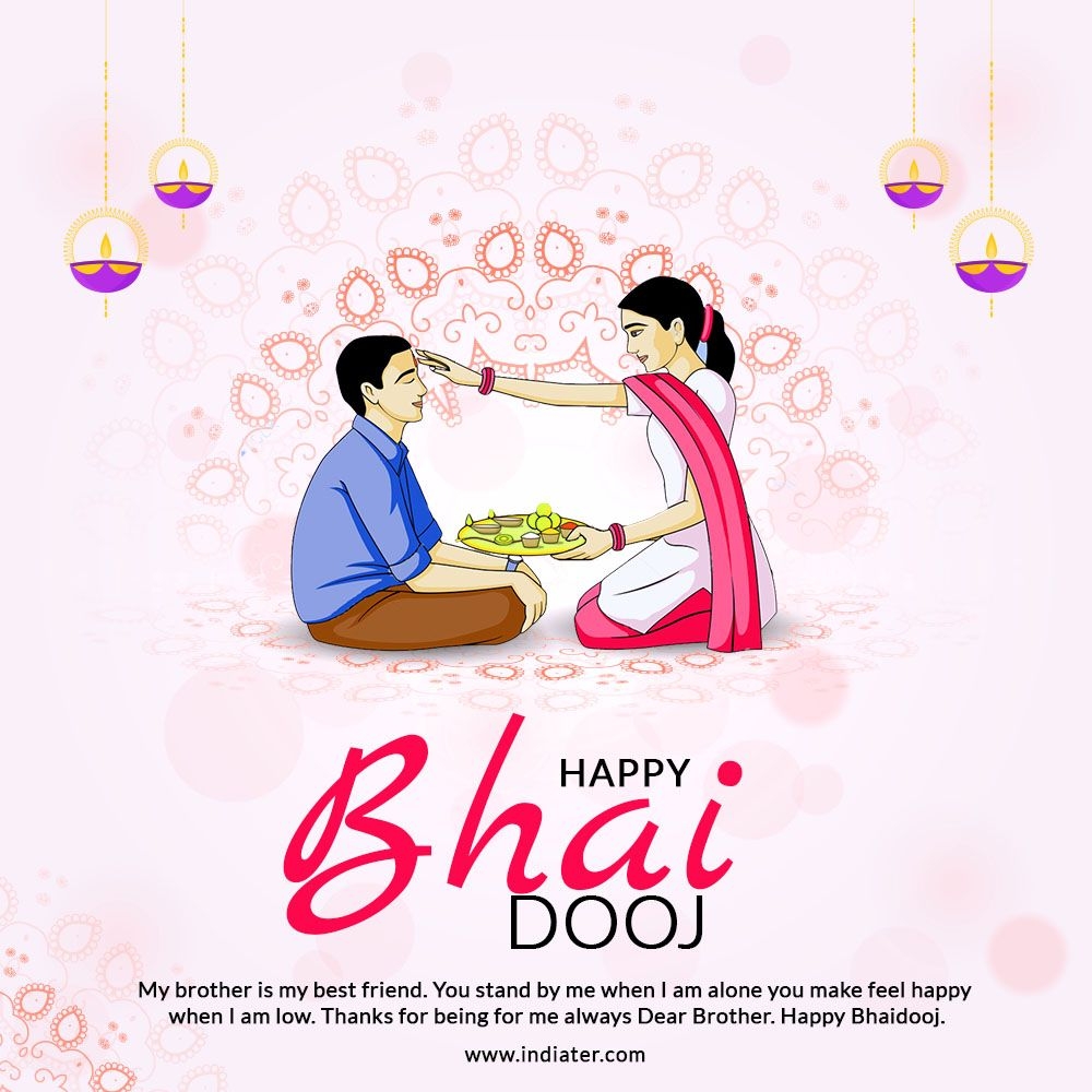 1000x1000 Free Happy Bhai Dooj Wishes Greeting Card, Phone