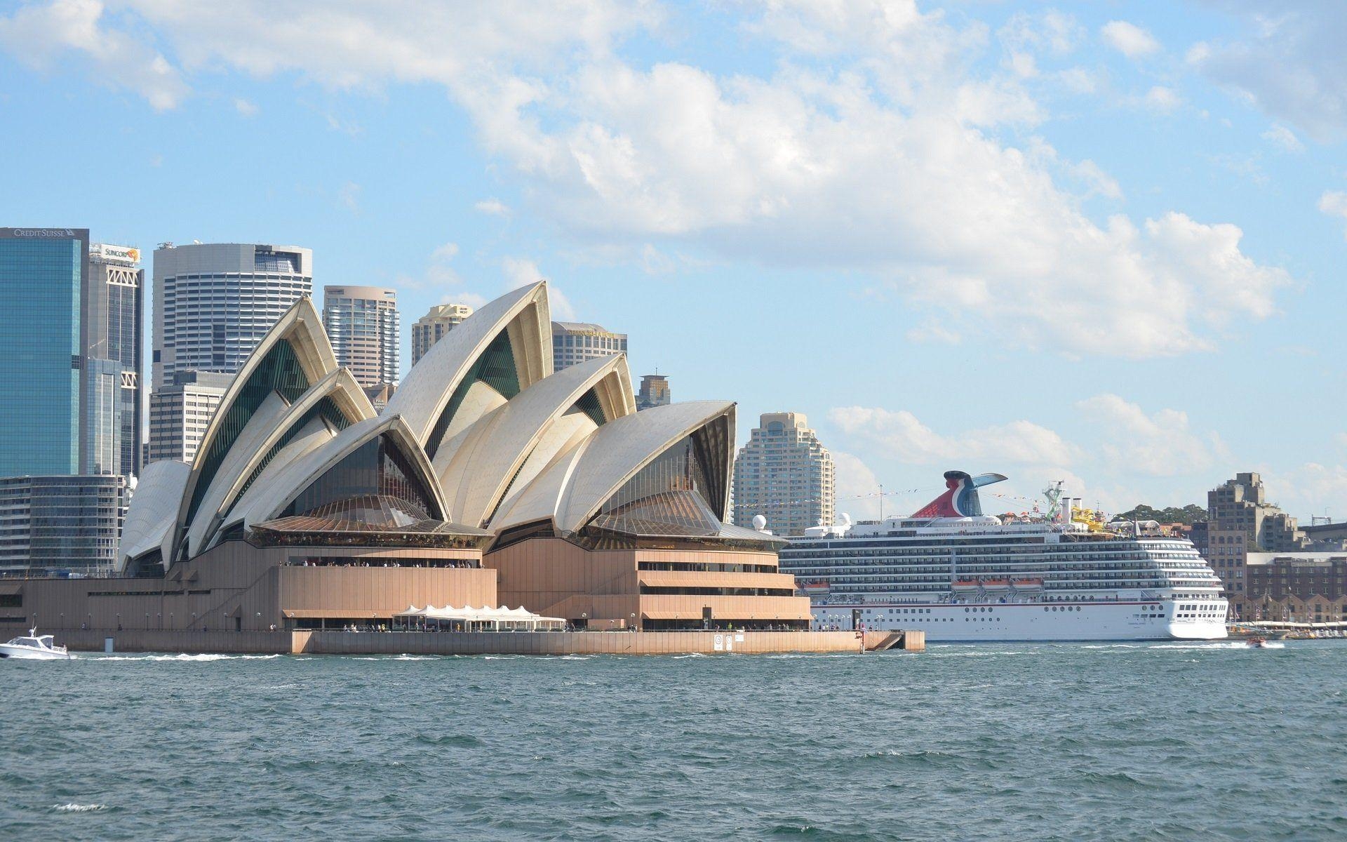 1920x1200 Carnival Spirit Docked Near The Opera House Sydney HD Wallpaper, Desktop