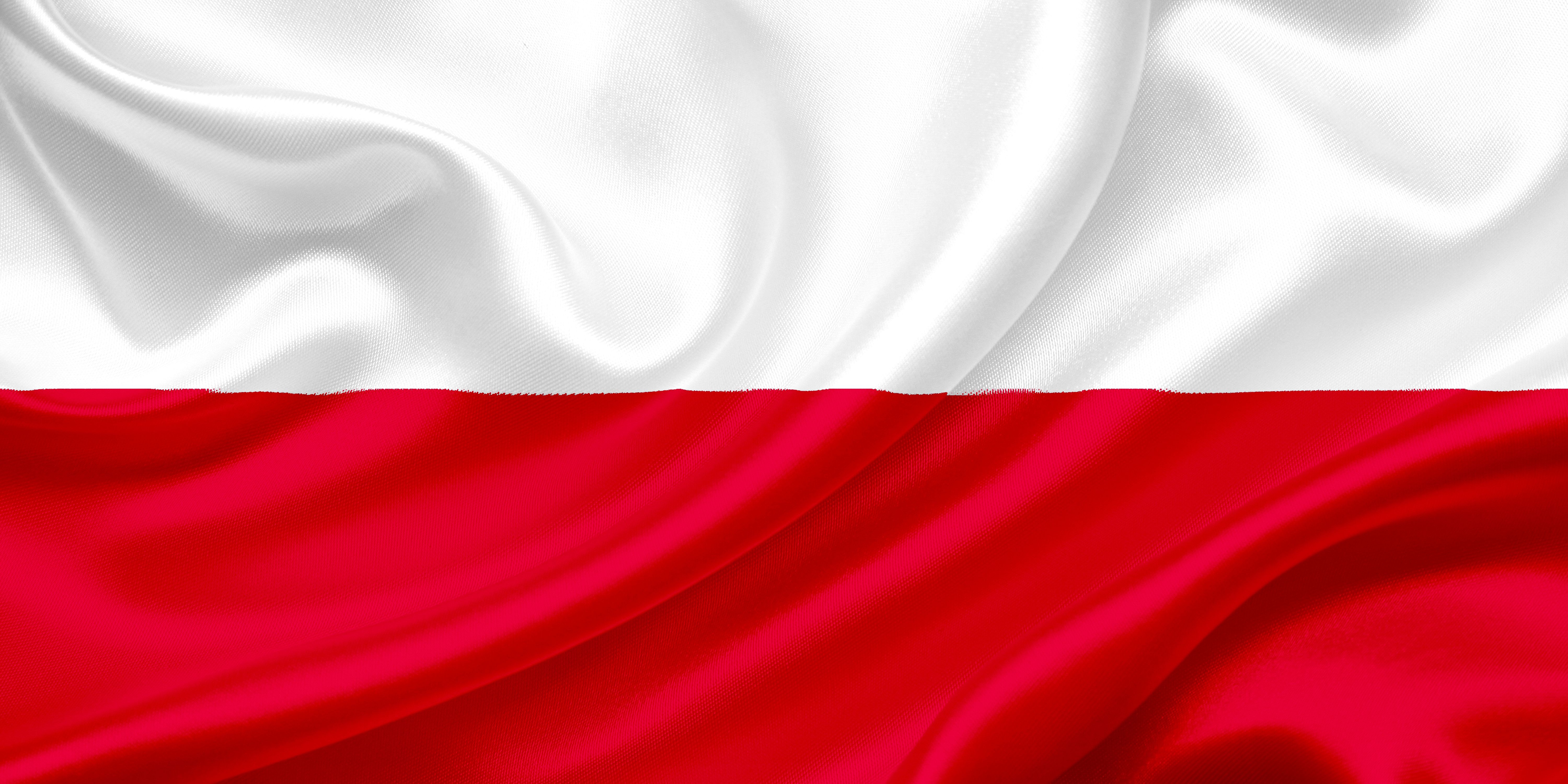 6000x3000 Best HD Poland Flag Wallpaper, Dual Screen