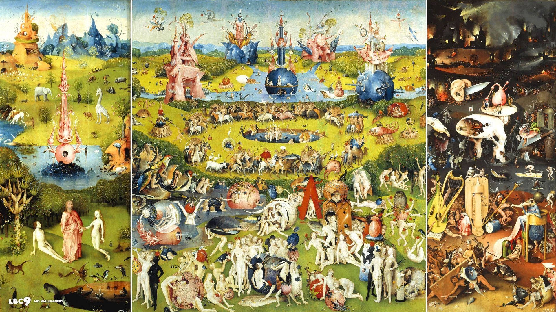 1920x1080 Hieronymus Bosch Garden of Earthly Delights. Garden of earthly delights, Posters art prints, Renaissance art, Desktop