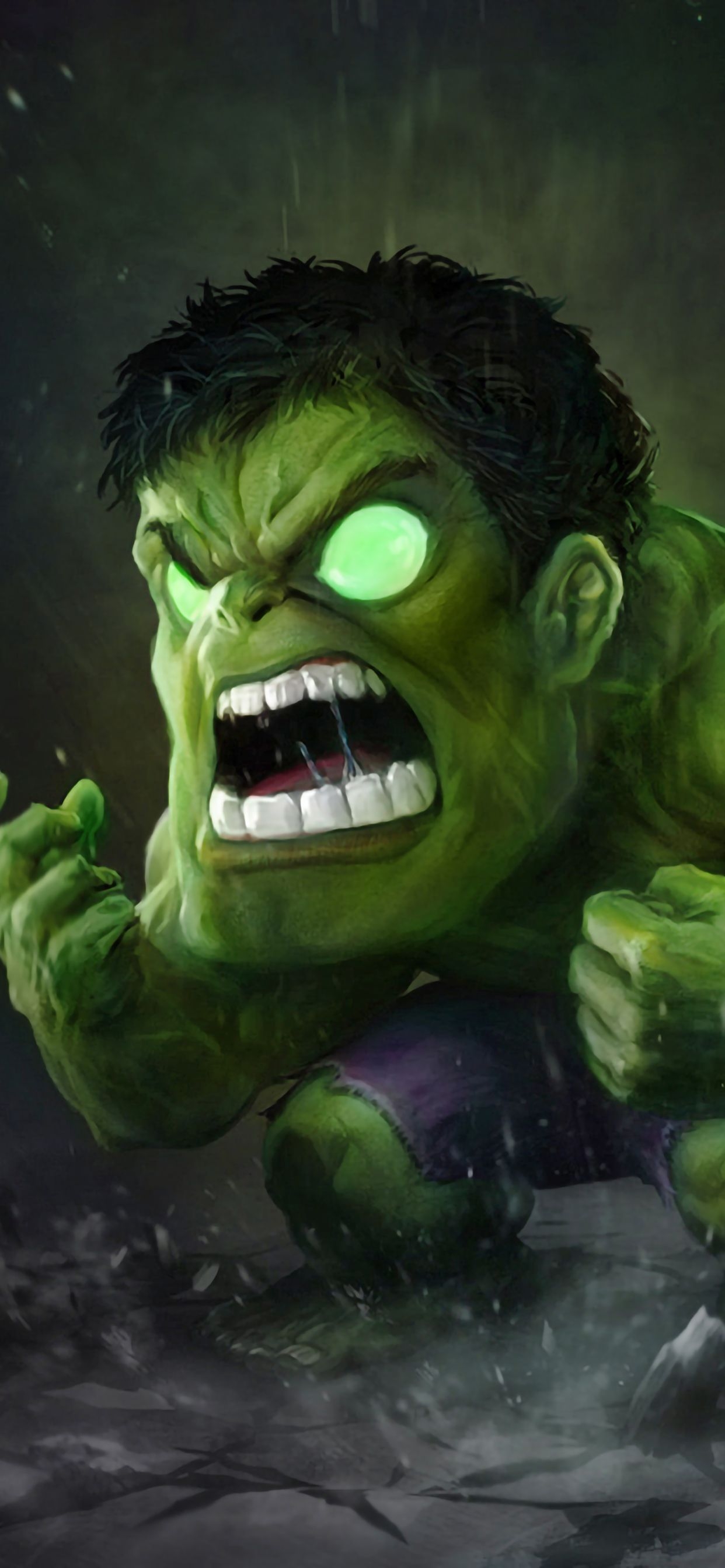 1250x2690 Small Angry Hulk iPhone XS MAX Wallpaper, HD Superheroes 4K Wallpaper, Image, Photo and Background, Phone