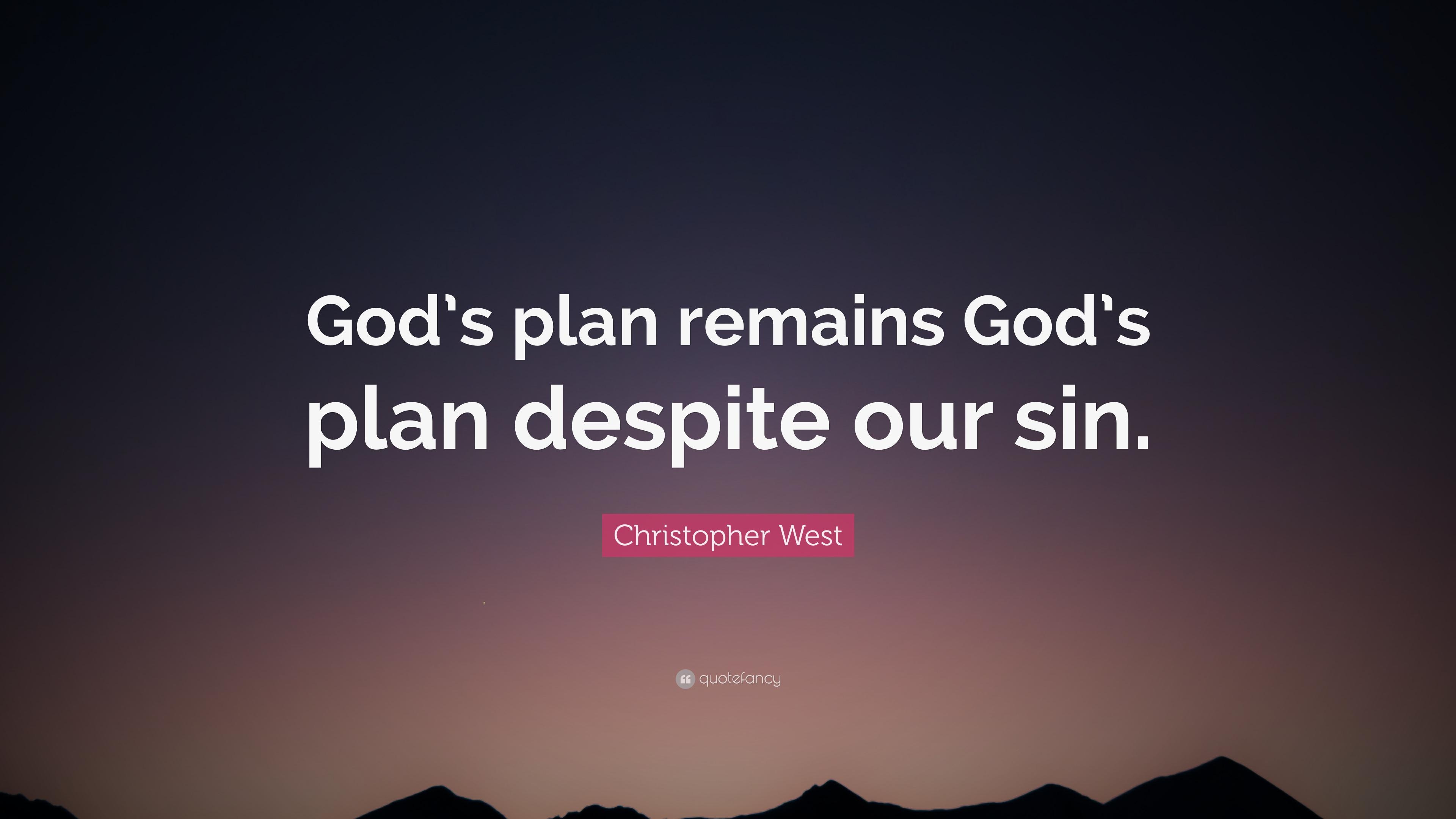 3840x2160 Christopher West Quote: “God's plan remains God's plan, Desktop