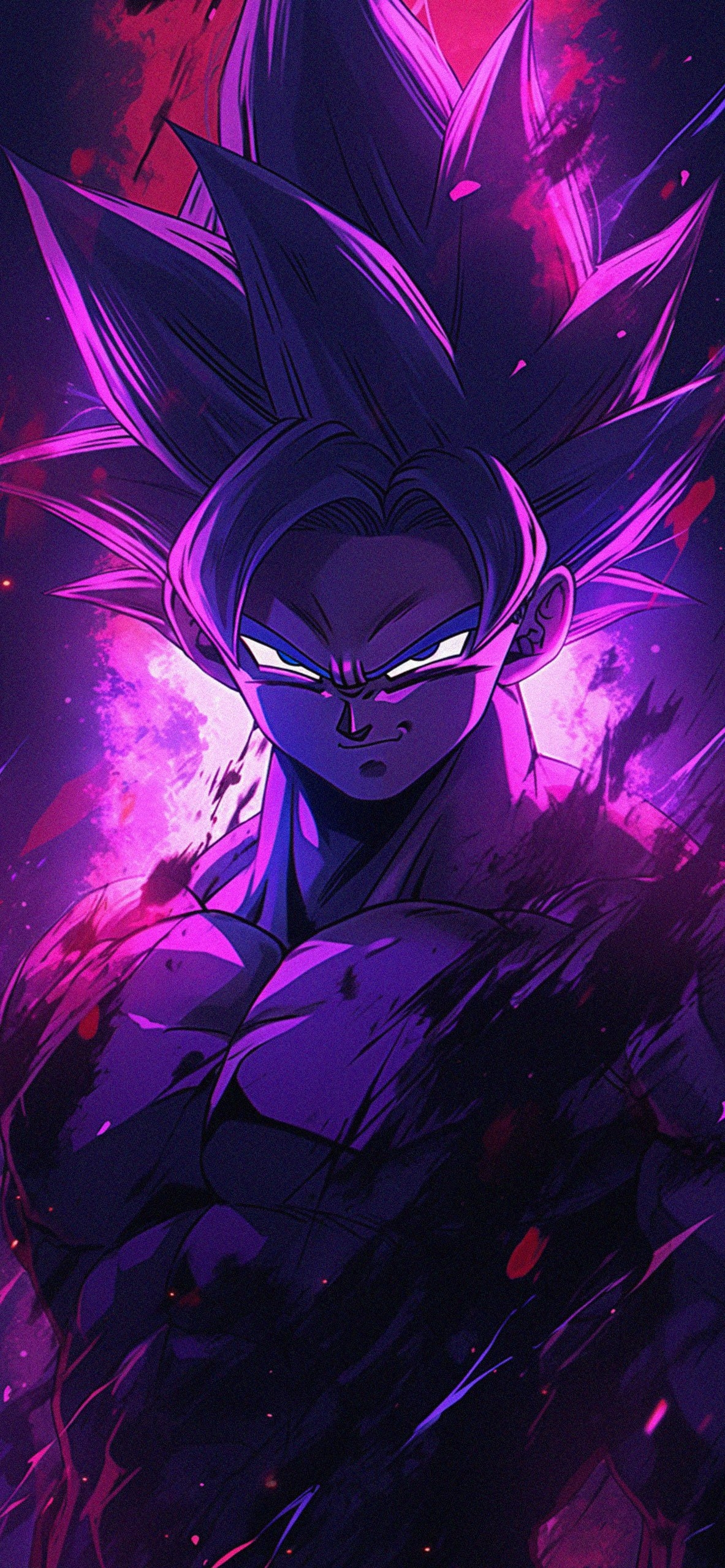 1190x2560 Dragon Ball Goku Purple Wallpaper Wallpaper for iPhone, Phone