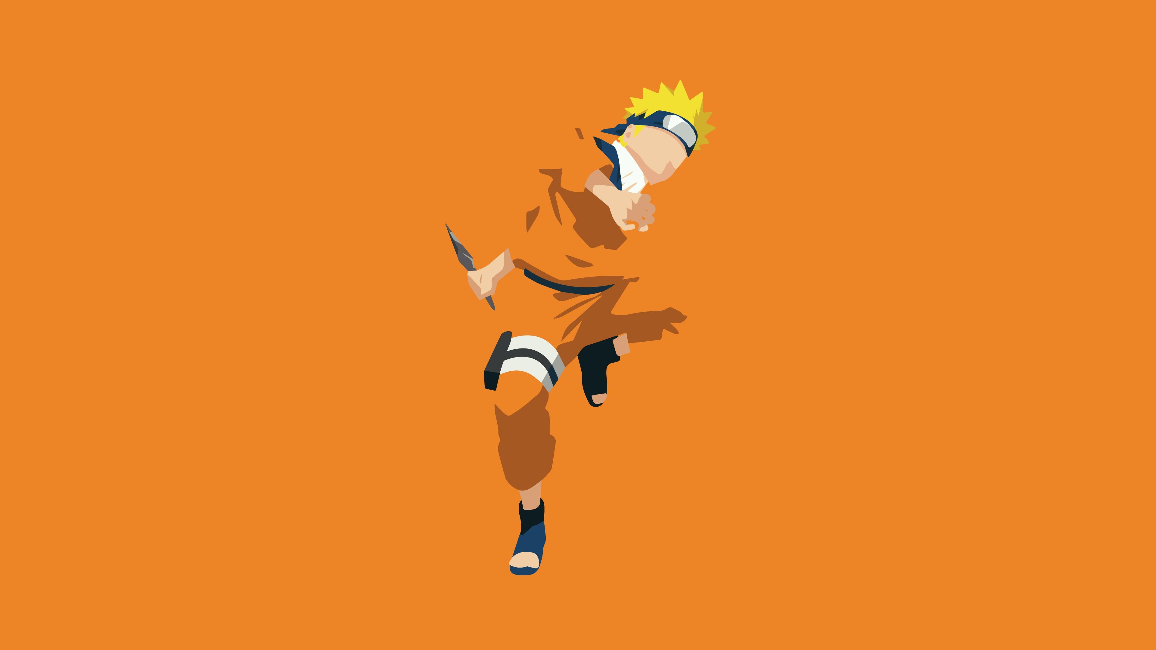 3840x2160 Naruto Uzumaki Minimalist Anime Wallpaper 4k Ultra HD, Desktop