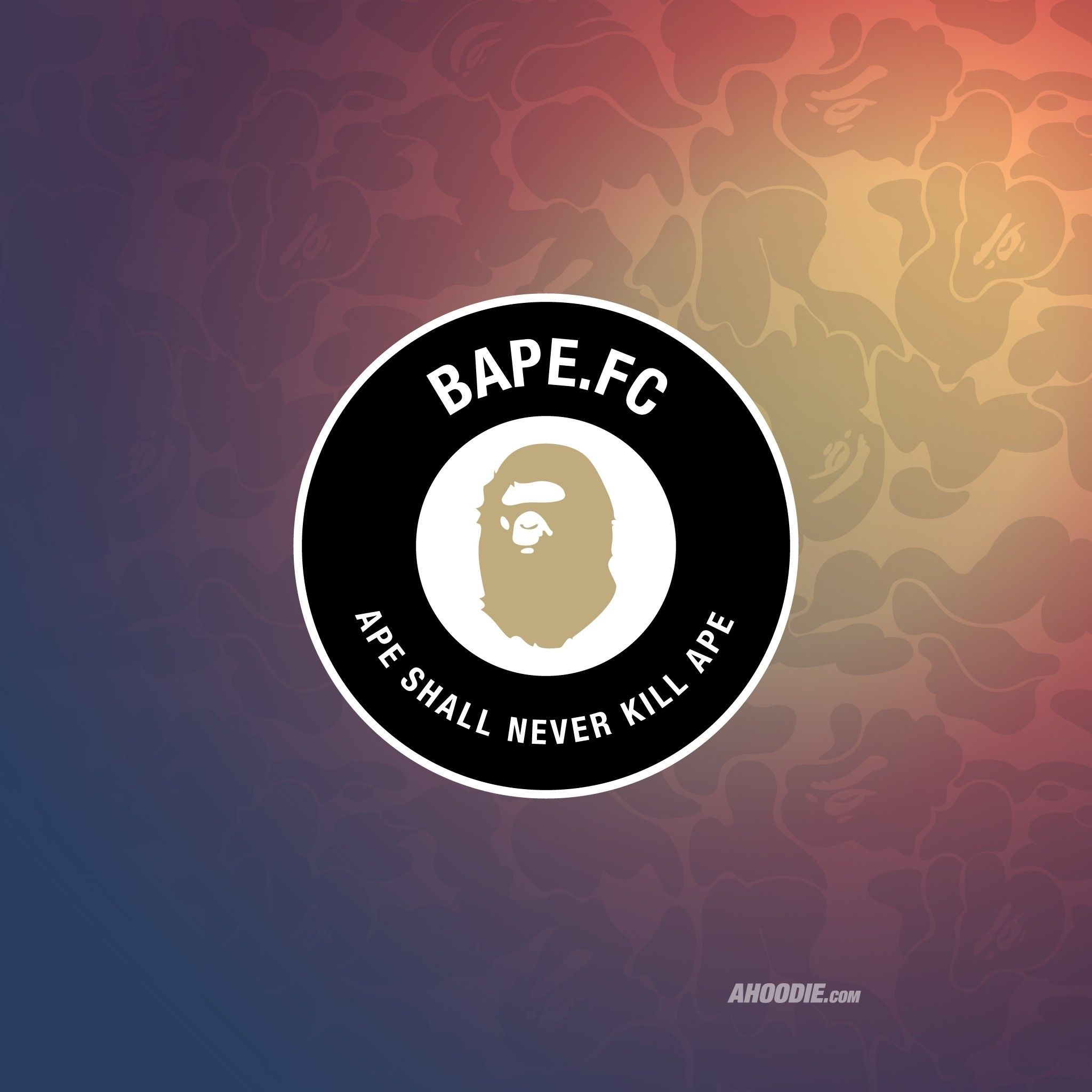 2050x2050 Bape Shark Logo Wallpaper, Phone