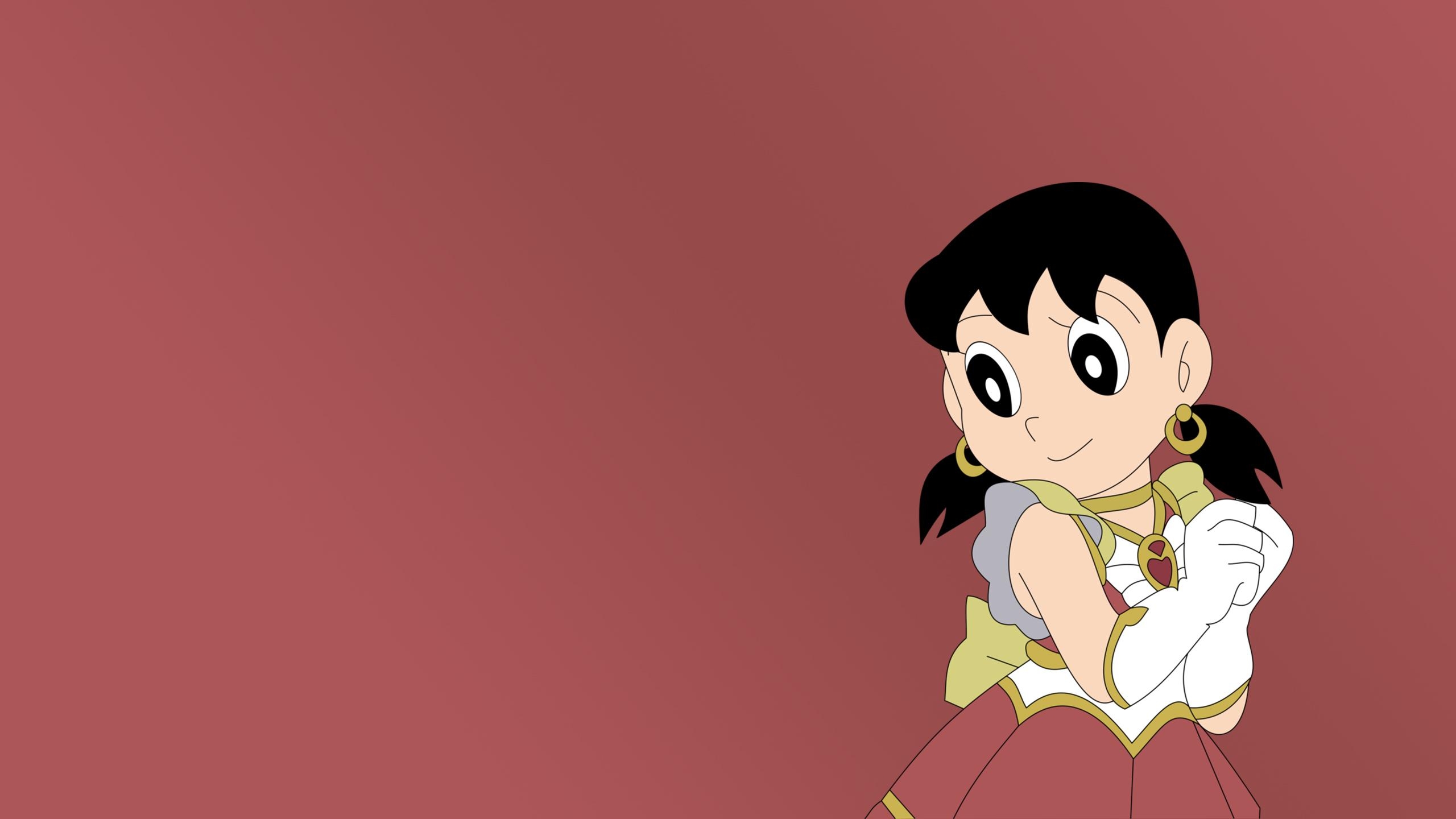 2560x1440 Shizuka Minamoto Minimalist Wallpaper, HD Cartoon 4K Wallpaper, Desktop