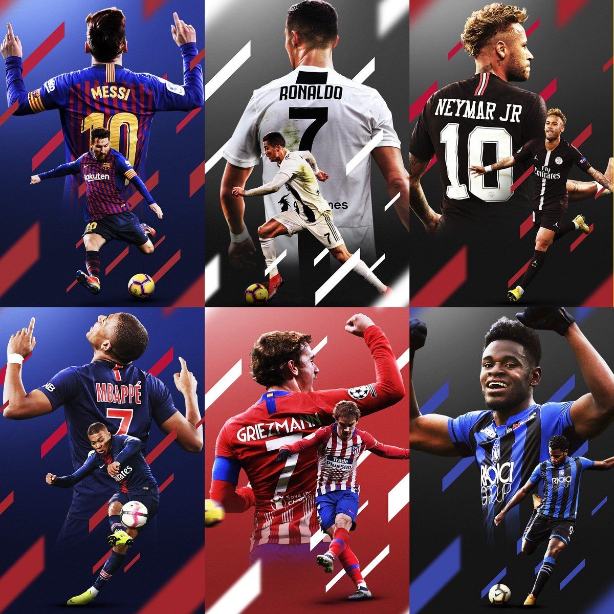 1200x1200 Twitter 上的 Emilio Sansolini：Some #Messi #Ronaldo #Neymar #Mbappe #Griezmann &. #Zapata wallpaper, Phone