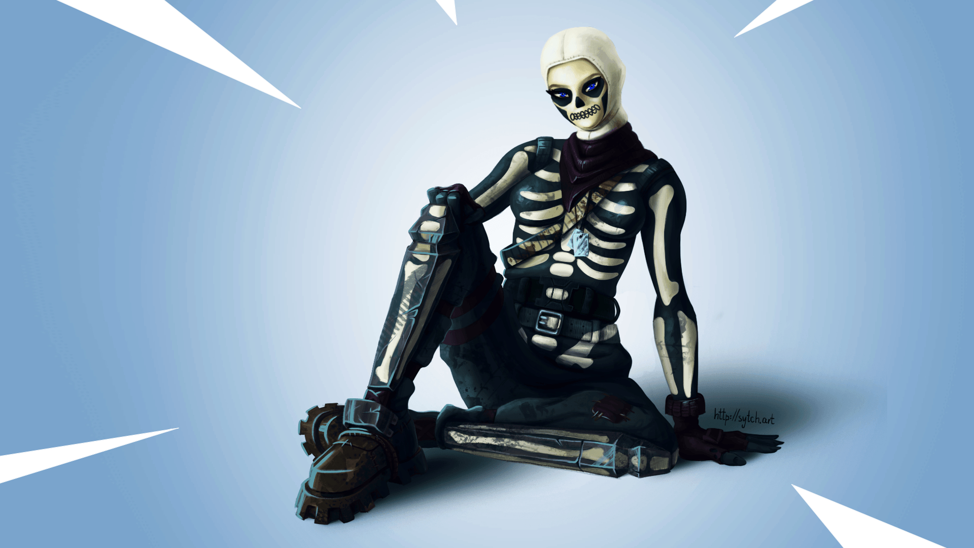 1920x1080 My new fan art Skull Trooper ver, Desktop