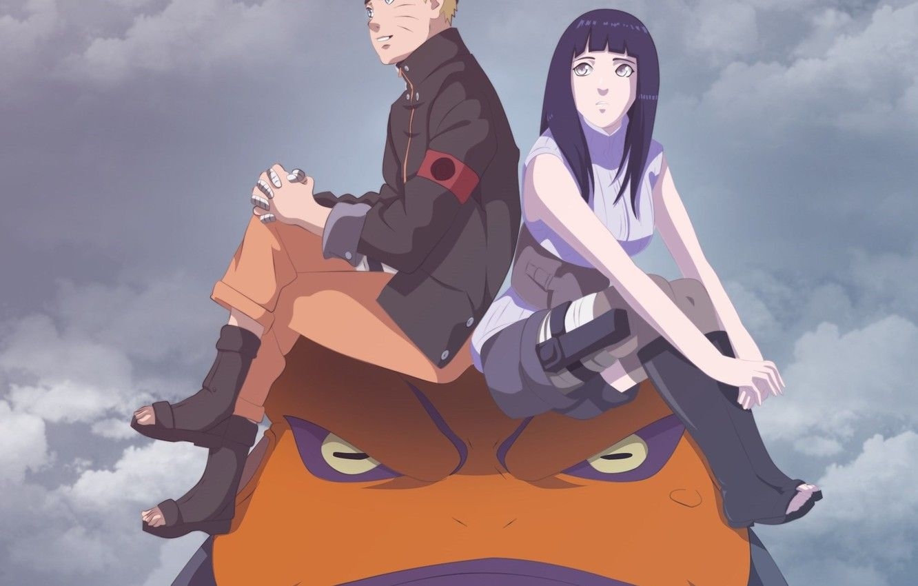 1340x850 Wallpaper Naruto, sky, pretty, ninja, hero, asian, cute, shinobi, japanese, Hyuuga Hinata, byakugan, Uzumaki Naruto, oriental, jinchuuriki, asiatic, hitaiate image for desktop, section сёнэн, Desktop