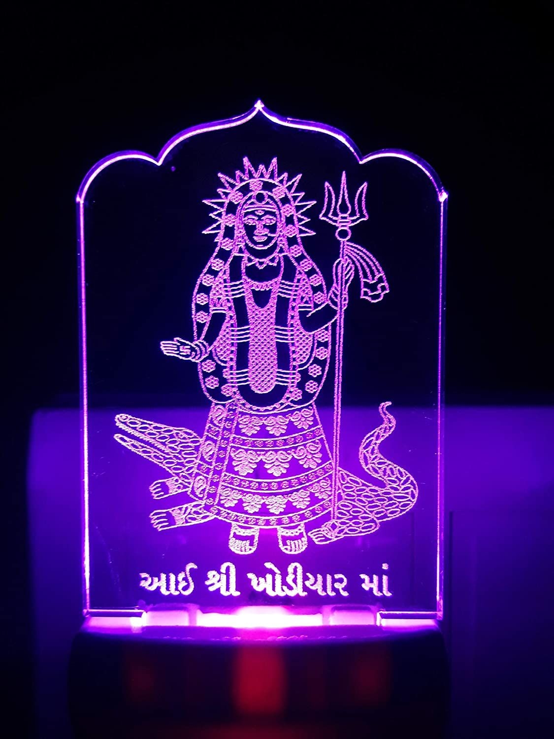 1130x1500 Buy Amrut Art Shree Khodiyar Maa 3D LED Night Lamp with Plug (Multicolour) Online at Low Prices in India, Phone