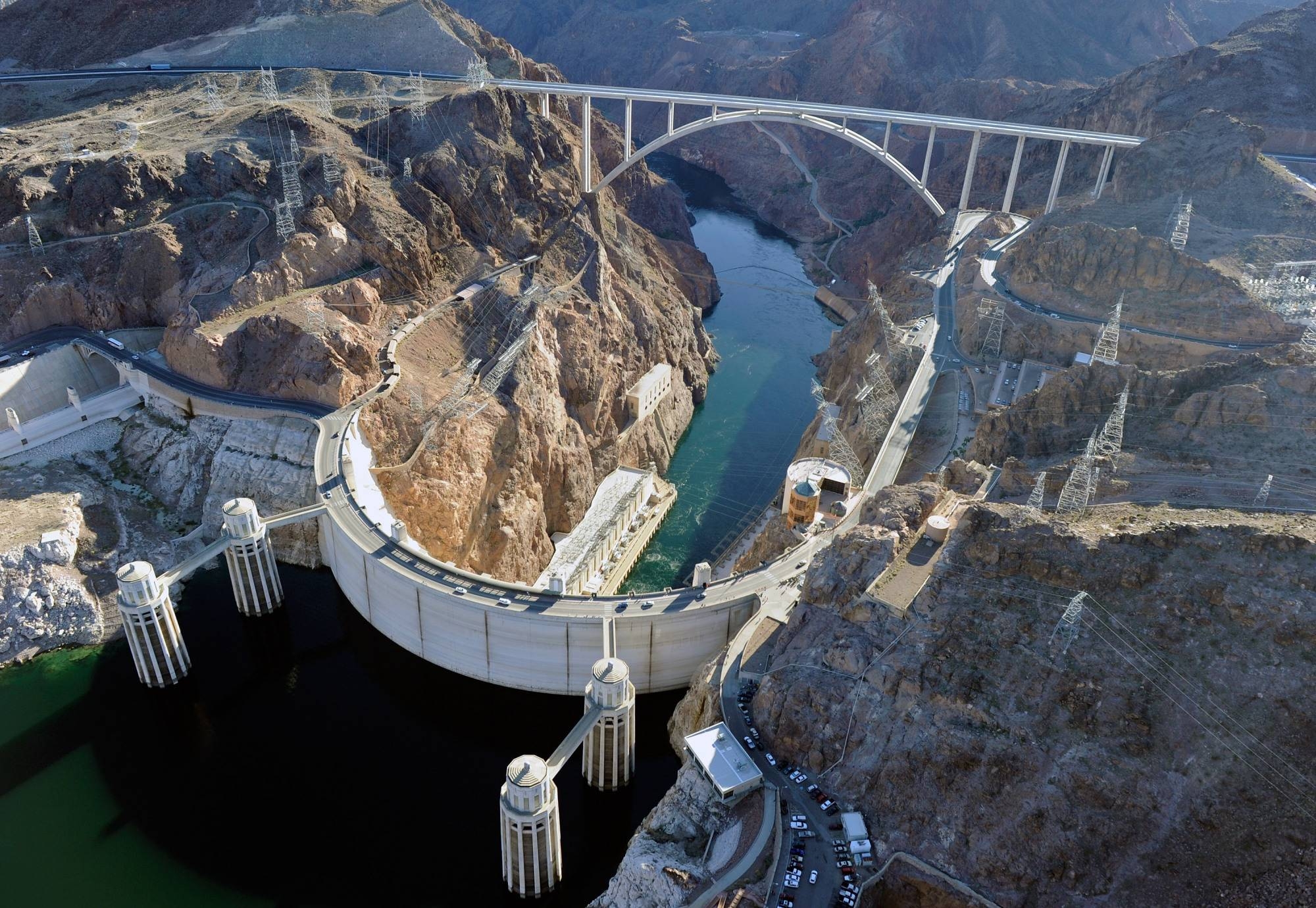 2000x1390 Mike O'Callaghan Pat Tillman Memorial Bridge With Hoover Dam, Desktop