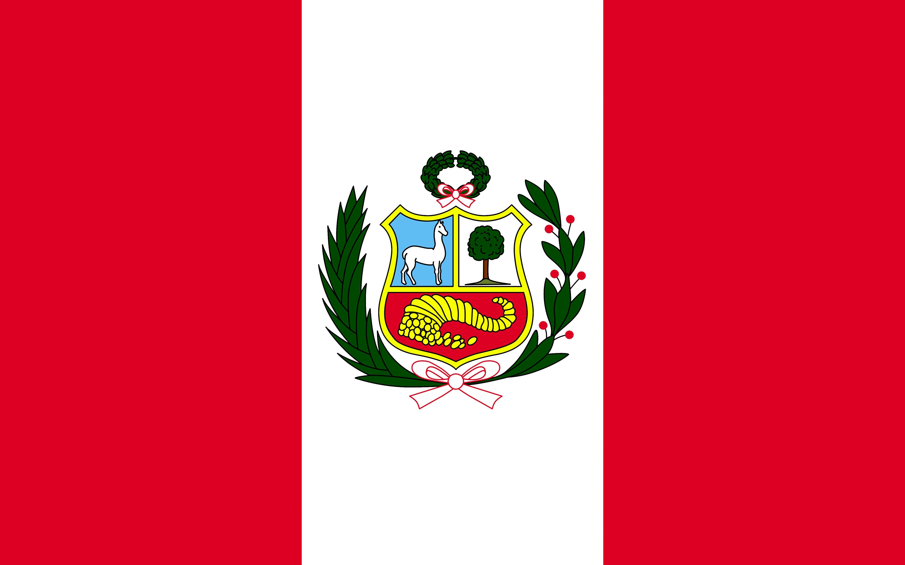 3840x2400 Image Peru Flag Stripes, Desktop