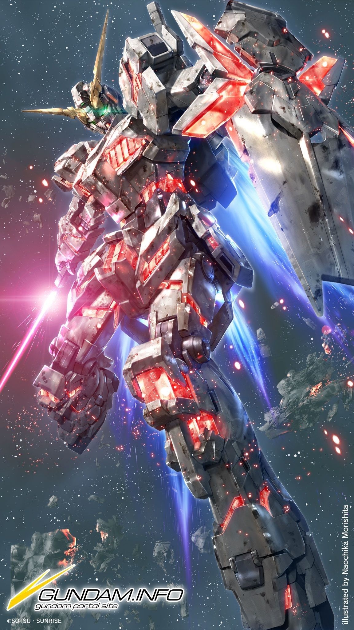 1160x2050 Gundam Unicorn Wallpaper, Phone