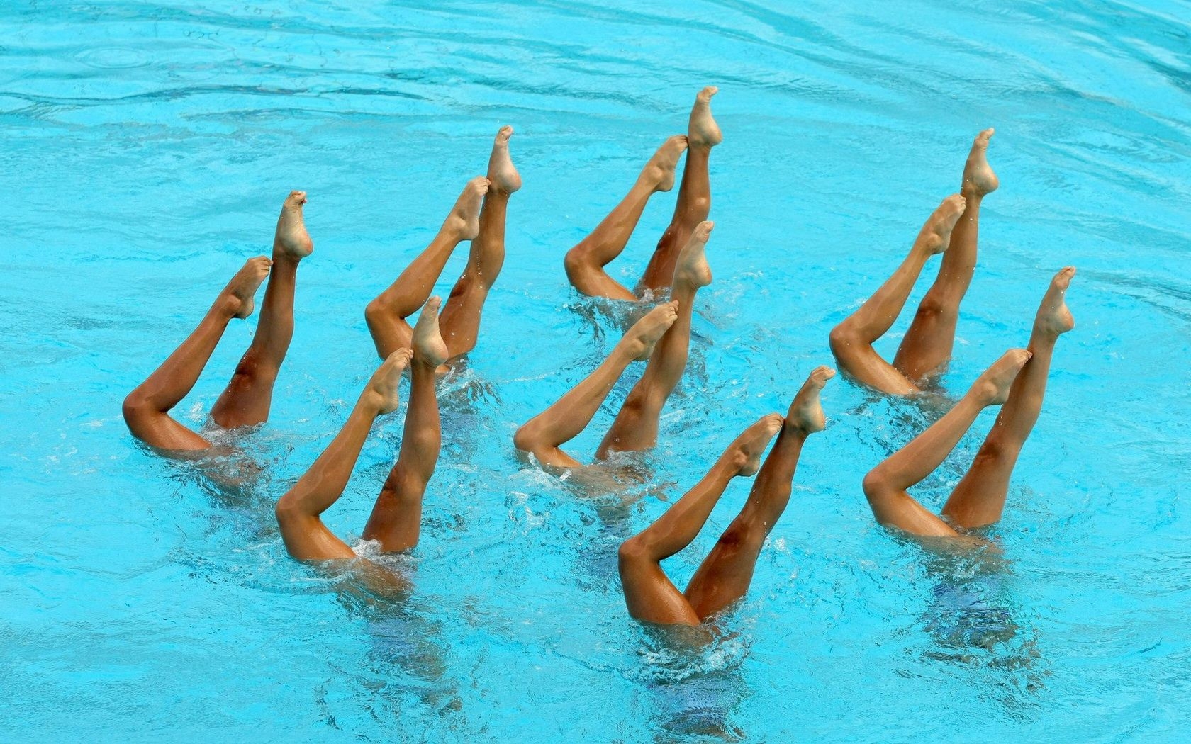 1680x1050 Chiks_&_Water Girls Women Synchronized Swimming wallpaper, Desktop