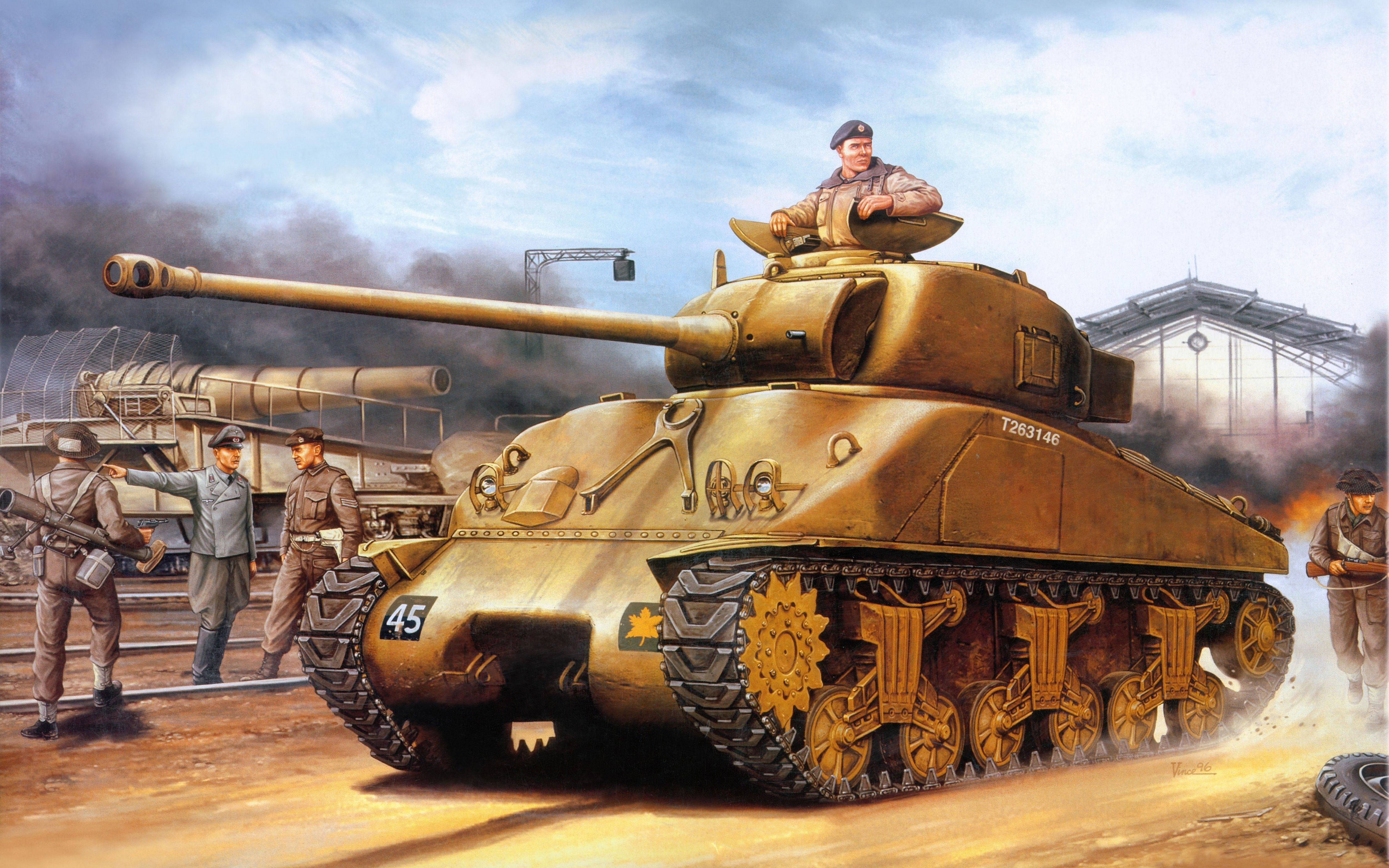 5000x3130 M4 Sherman HD Wallpaper, Desktop