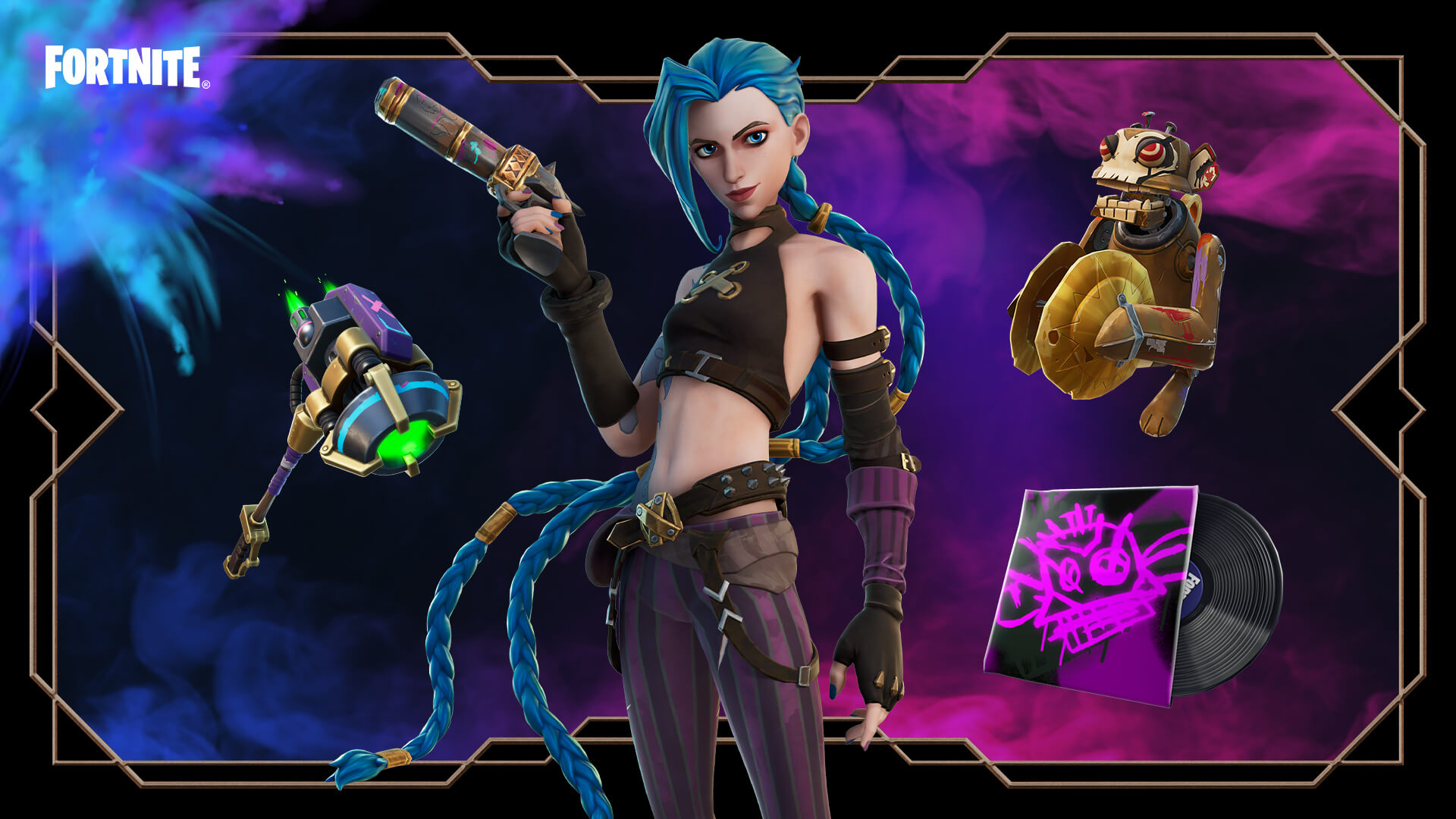 1920x1080 From League of Legends and Arcane, Jinx Brings Her Aura of Anarchy to Fortnite, Desktop