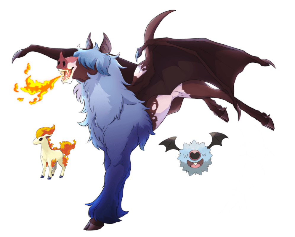 1000x810 Woobyta- Woobat / Ponyta Halfbreed, Desktop