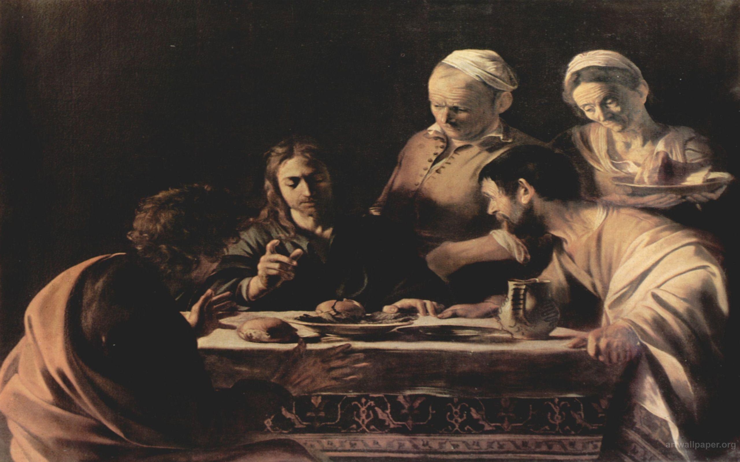 2560x1600 Caravaggio Emmausmahl Michelangelo  #caravaggio, Desktop