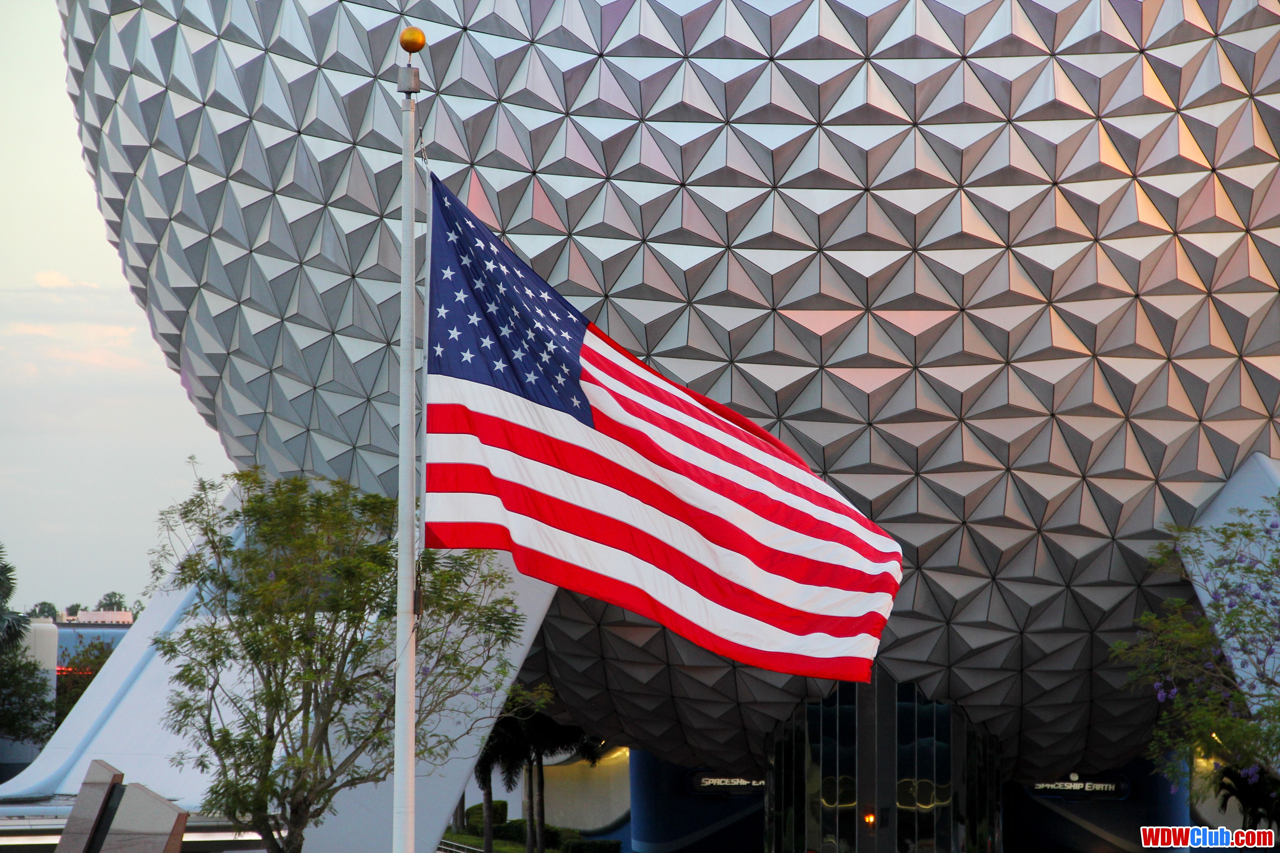 4100x2740 Epcot USA Flag 4K Wallpaper, Desktop