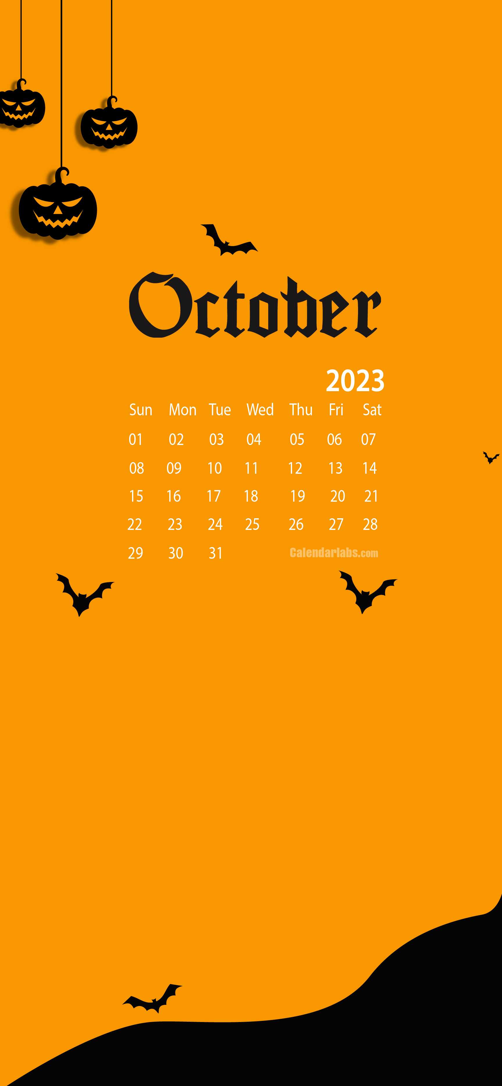 1730x3740 October 2023 Desktop Wallpaper Calendar, Phone